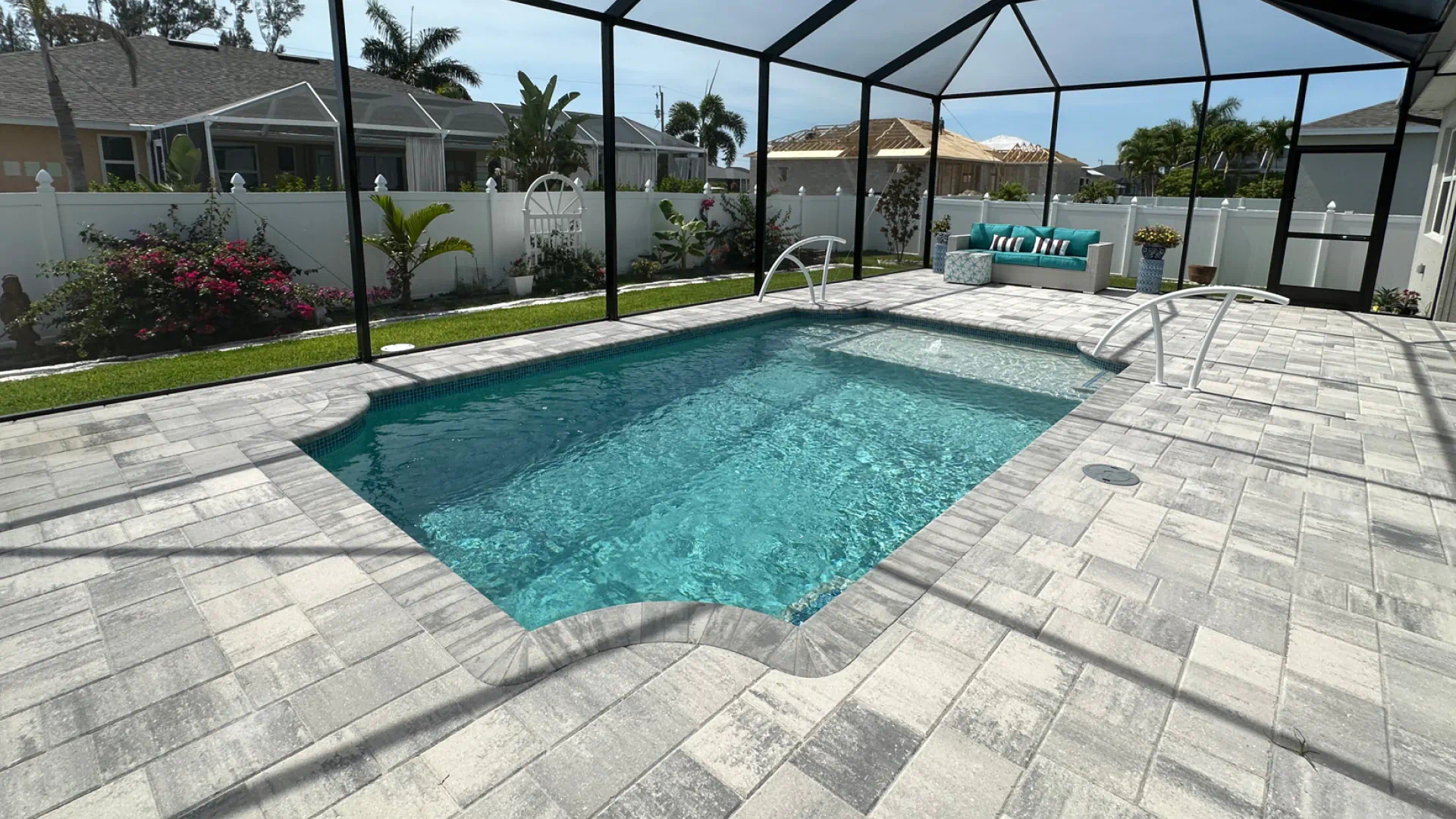 pool installation with cover